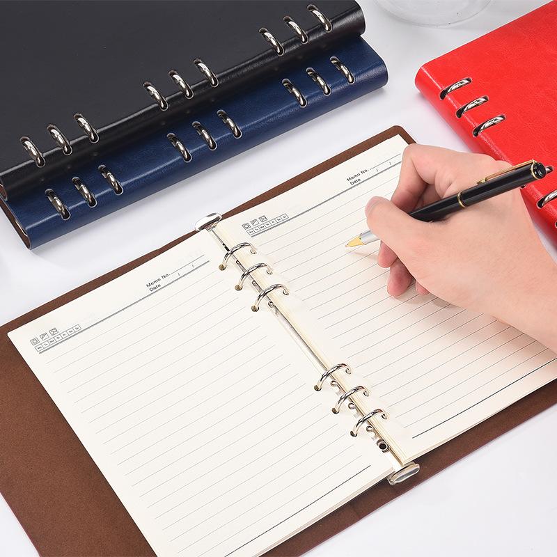 A5 Imitation Leather Loose-Leaf Notebook 100 Sheets Yc-22 Gift Business Office Meeting Record Book Sub-Logo