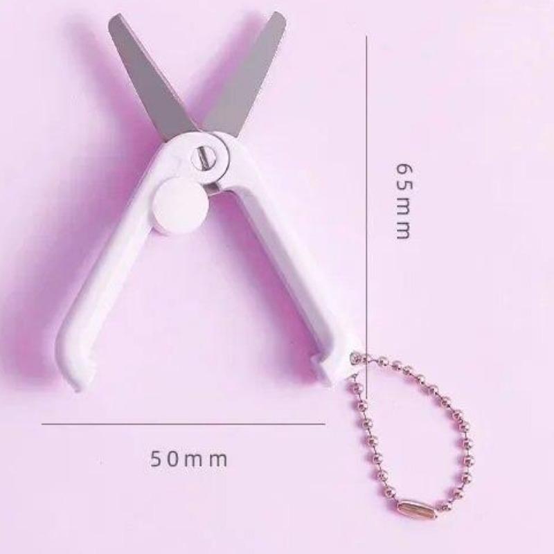 Kreative tragbare Mini-Klappschere Morandi Einfaches Papierschneide-Kunstwerkzeug Stationäre Schere Büroschulbedarf