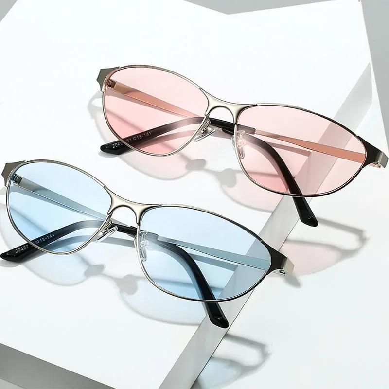 Plastic Futuristic Technology Spicy Girl Style Niche High-End Fashion Street Cat Eye Sunglasses