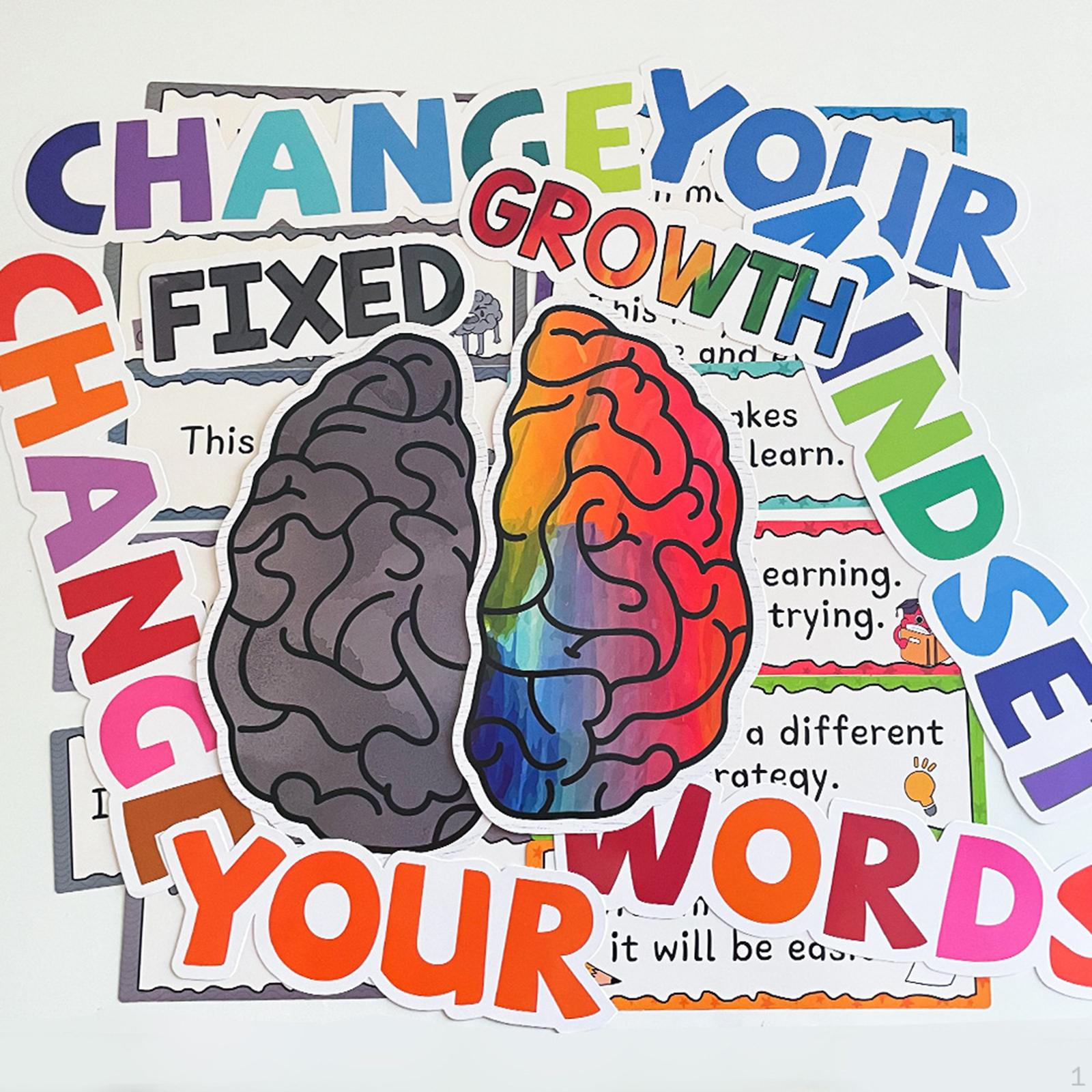 

Bulletin Board Set Positive Sayings Educational Motivational Posters for Elementary Office