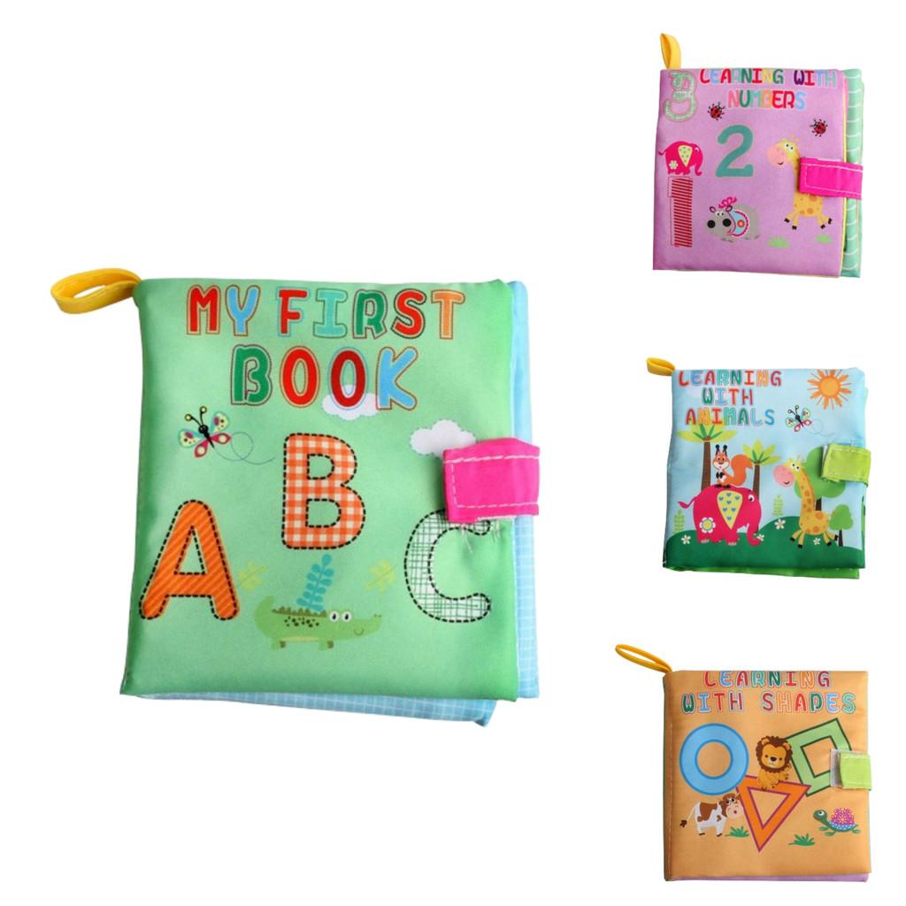 Baby 3D Stoffbuch Früherziehungsspielzeug mit Knisterpapier Geometrisches Design zur kognitiven Entwicklung