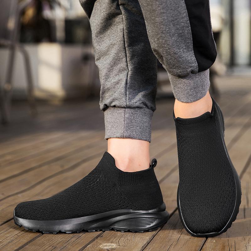 Men’s Moccasins Loafers Casual Slip on Walking Shoes Summer Men’s Slip-ons Lightweight Socks Khaki Black Shoes for Boy Large Size 38-47