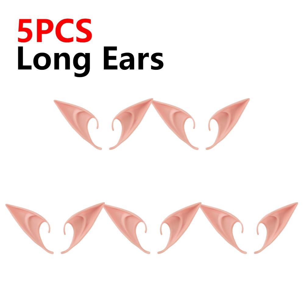 1-10 Paar Engel Elfenohren Halloween Cosplay Kostümzubehör Latexohren für Fee Cosplay Halloween Dekoration Foto Requisiten