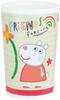 Lot vaisselle - FUN HOUSE - PEPPA PIG - 2 assiettes creuses Ø 22 cm, 2 verres 220 ml, gourde 350 ml, boîte à goûter et peluche 17 cm