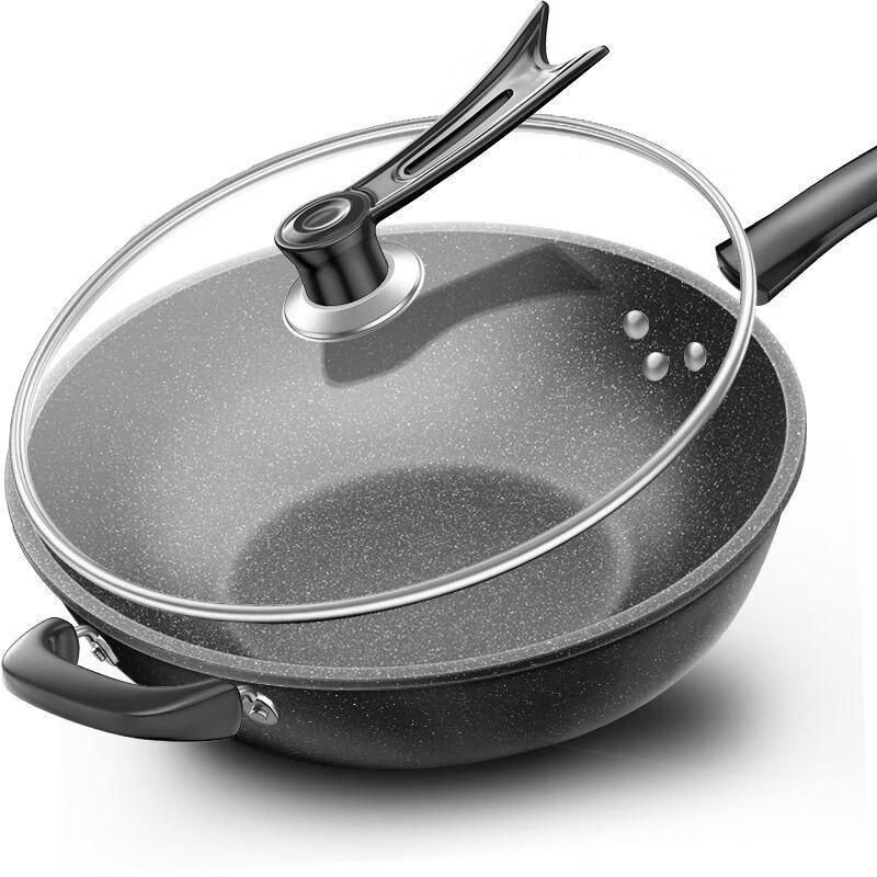 Yingtang Maifan-Stein Antihaft-Wok mit Deckel, 32 cm