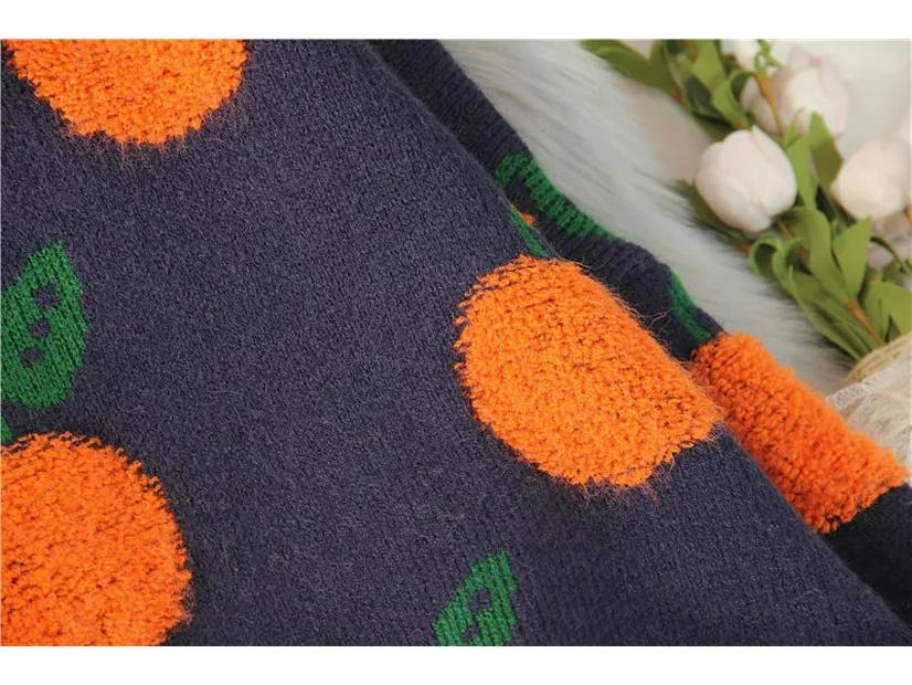 2024 Damen Herbst/Winter Orange Rollkragen Koreanischer Stil Warmer Wollpullover