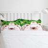 White Bear Leaves Cartoon Duvet Cover With Pillow Case Custom Comforter 3pcs Bedding Set Quilt Cover Double Bed Home Textile