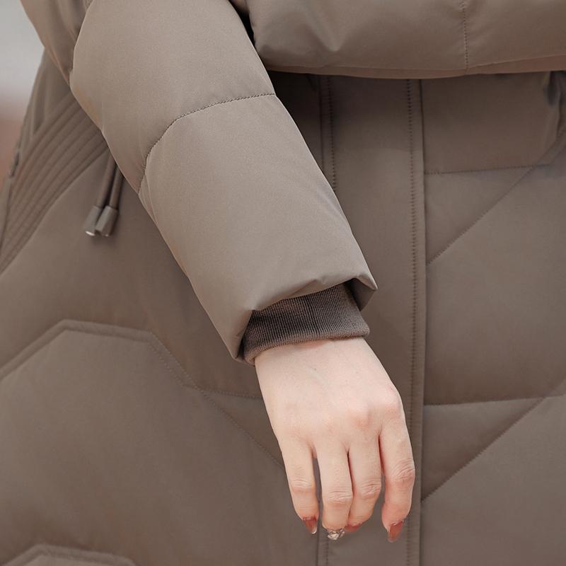 Real Fur Collar Winter Down Jacket for Women Long Parkas Hooded Elegant Thick Warm Down Coat Woman Outerwears