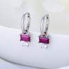 Factory Jewlery 925 Sterling Silver Gold Plated Geometric Zircon Hoop Earrings for Women