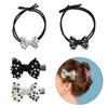 Women Hair Rope Dot Hair Bows Elegant Hair Clip Lady Barrettes Hair Style Clip