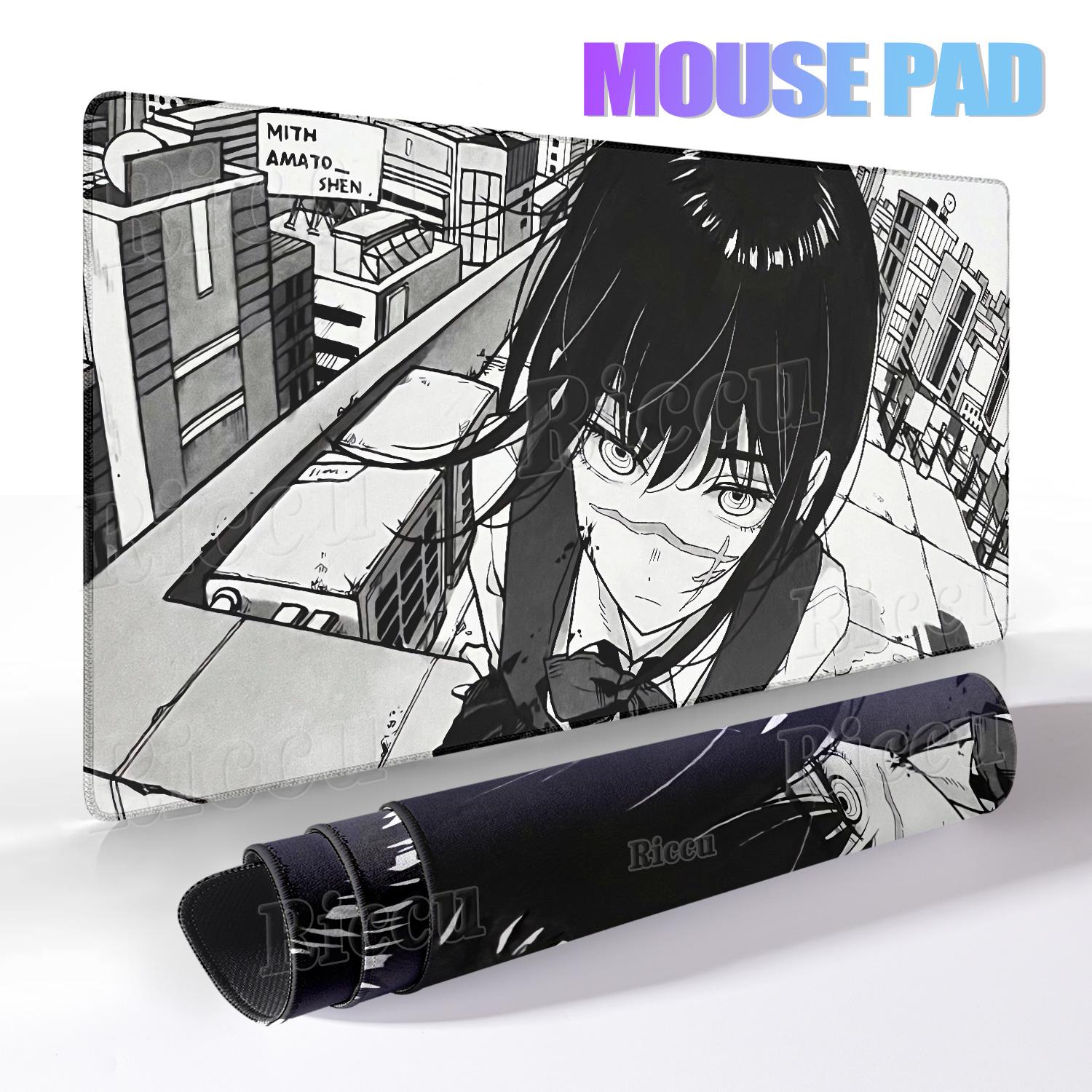 Großes Gamer Reze Makima Mauspade Antirutsch Anime Chainsaw Man Büro Zubehör Tastatur Verlängerungsmatte Setup Gaming Dekoration 800x400x2mm