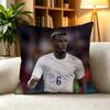 PPaul Pogba Football Midfielder Sports  Square DoubleSided printed Pillow Case Bedroom Bedside Pillow Sofa Cushion Cover