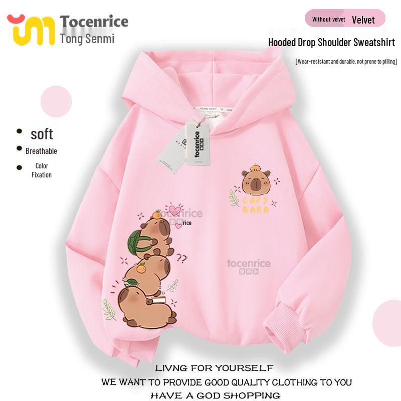 Capybara Kids Unisex Hoodie: Trendy Spring & Autumn 2025 Style 140 cm