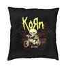 Nu Metal Rock Band Korn Quadratische Kissenhülle Dekoration Kissen Wurfkissen Für Wohnzimmer Doppelseitiger Druck