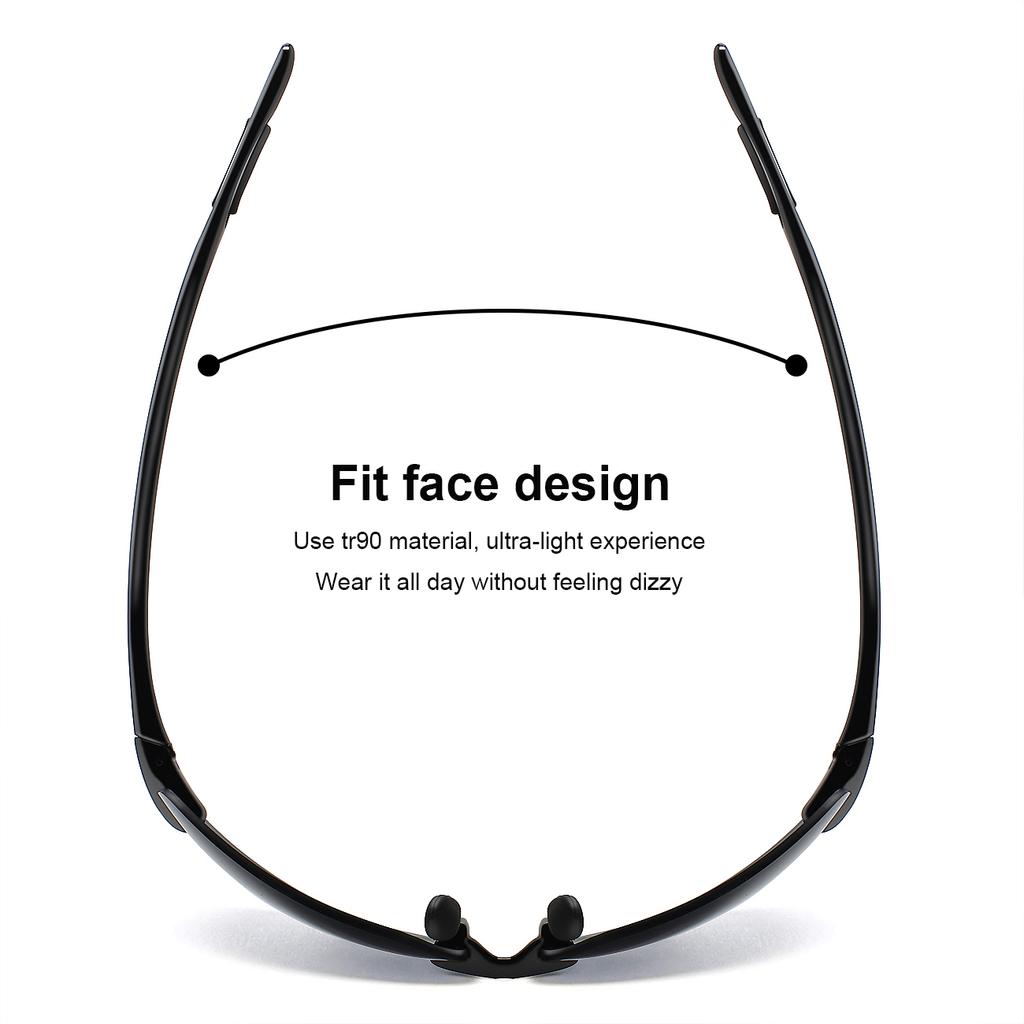 MAXJULI Classic Fashion Rimless Oval sunglasses women&men UV400 Unbreakable Driving Sports TR90 Frame Sun Eyewear (MJ8008)
