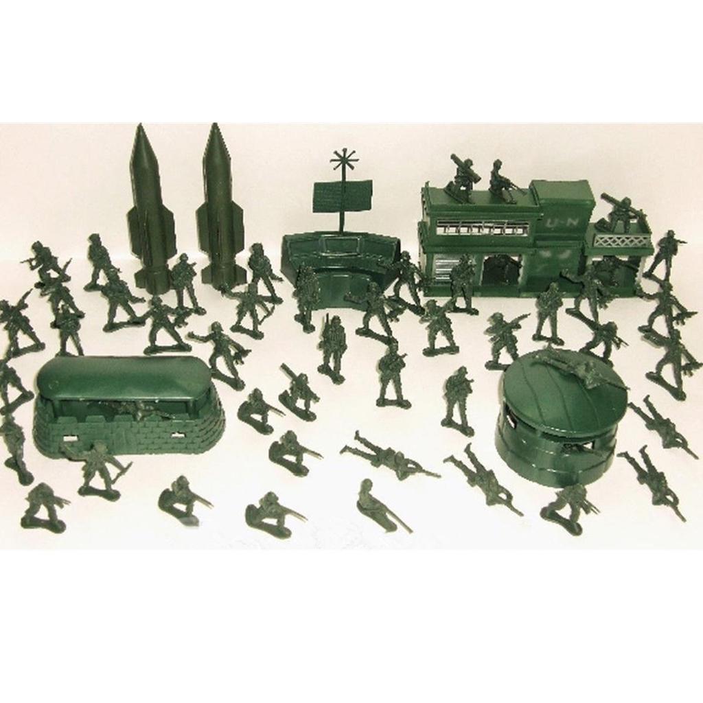 56 pcs Military Missile Base Model Playset Toy Soldier Tan 5cm Figure Army Men 56 pcs Military Missile Base Model Playset Toy Soldier Tan 5cm Figure Army Men
