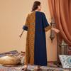 2024 Foreign Trade New Malaysian Turki Robe Fashion Loose Printed Dress