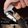 Herramienta Plegable Portátil de Madera y Acero Inoxidable Cuchillo Sacacorchos Abrebotellas de Vino Tinto Herramienta Multifuncional para Exteriores Accesorios de Bar