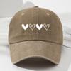 Soft And Heart-Shaped Design Adjustable Retro Unisex Baseball Cap Outdoor Sports Fishing Camping Fashionable Hat