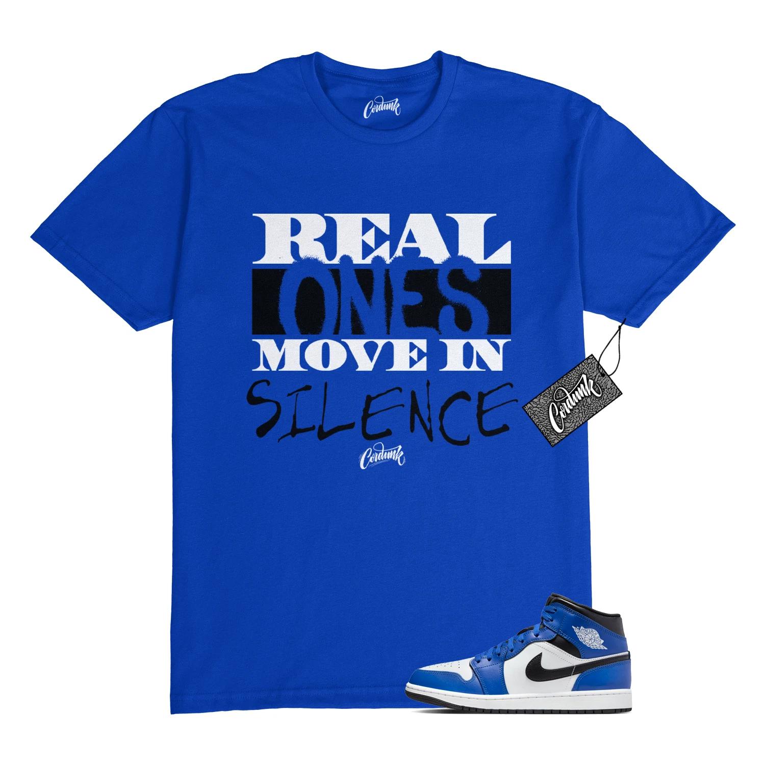1 Mid Game Royal Blue White Black 2024 T Shirt to Match REAL 110