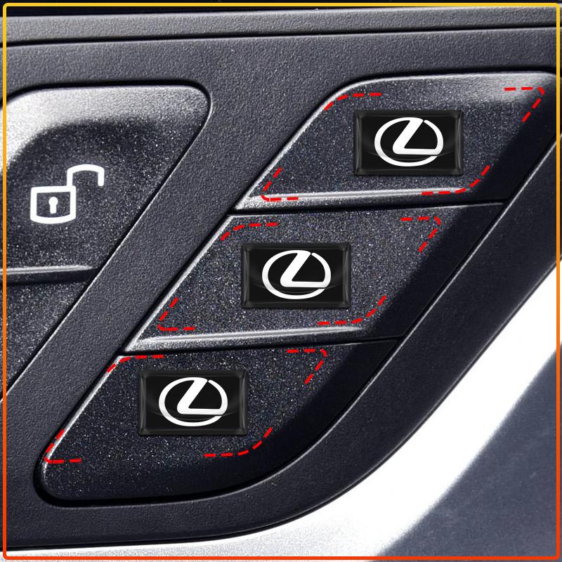 2/5/10Pc Carbon Fiber Small Steering Wheel Car Logo Multifunction 3D Stickers For Lexus LS IS350 ES300 GS350 CT200h GX460 LX570