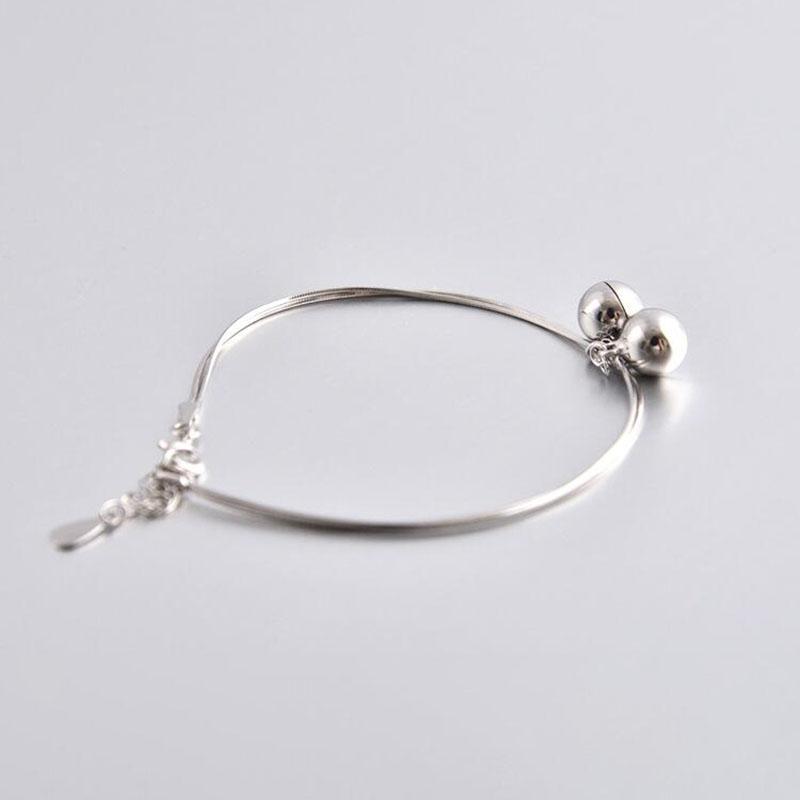 ANENJERY Bells Bracelet Simple Charm Fine Bracelet Women Fashion Jewelry Birthday Gift