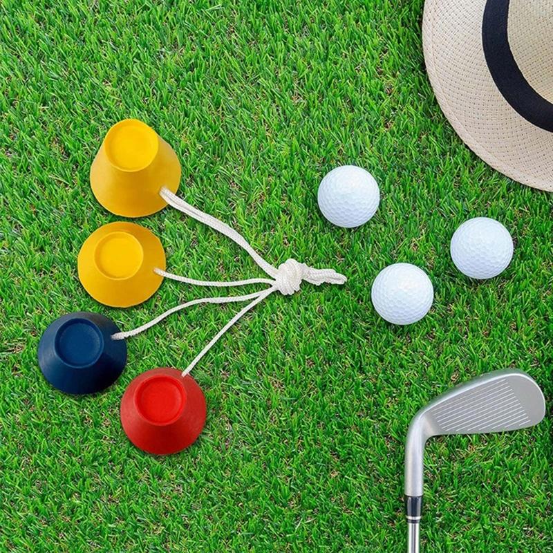 2er-Set Golf-Tees in verschiedenen Höhen, Winter-Gummi-Tees mit Seil für frostige Tage, Golf-Trainingsgerät, Golfzubehör