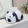 Cartoon Panda Tissue Box Holder Resin Animal Ornament Panda Decoration Statue Facial Paper Organizer Dispenser Tissue Case