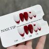 European & American Style Color-Block Almond Press-On Nails
