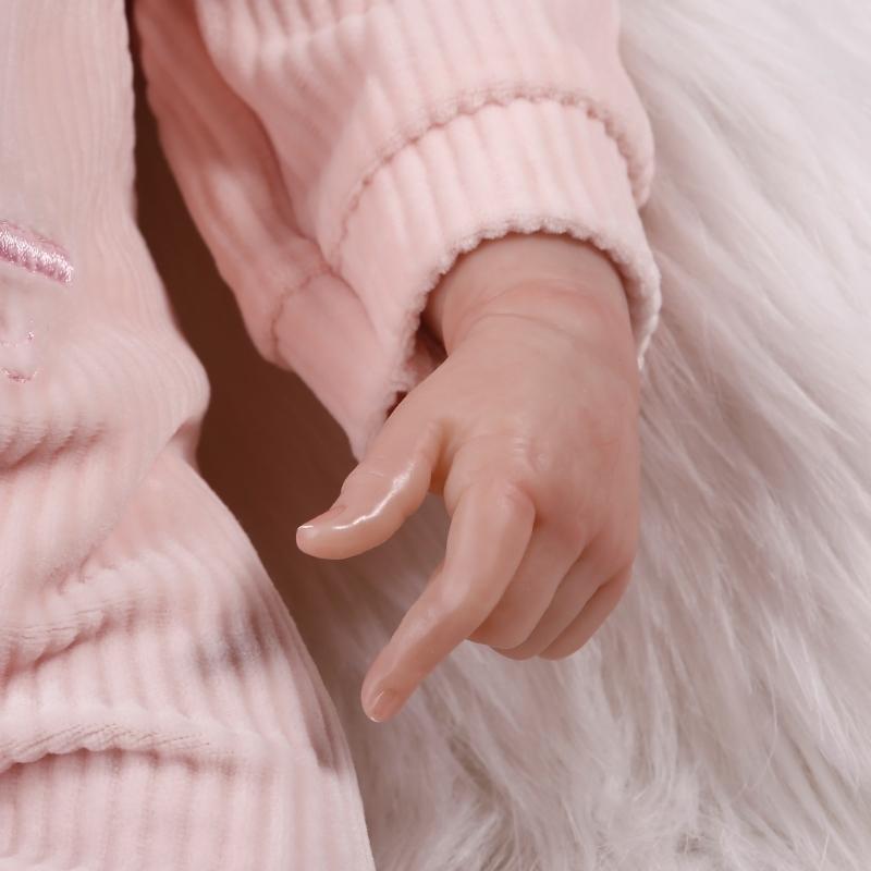 Life Like Twin Doll ClothBody Reborns Doll with Hand Painting Hair Soft Reborns Newborn Baby Doll Kids Sleep Toy 15.7''