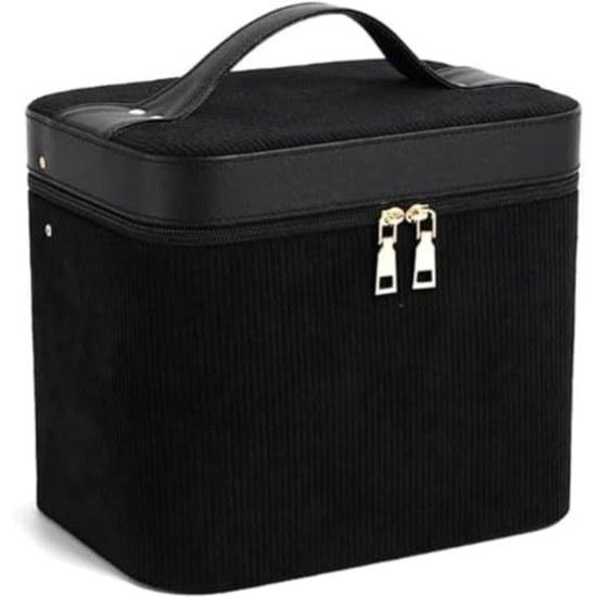 Oceanight Cosmelux Makeup Box Mirror Large Capacity Cosmetic Pouch Portable Compact Storage Vanity Case Stylish Travel Hotel Outdoor Multifunctional