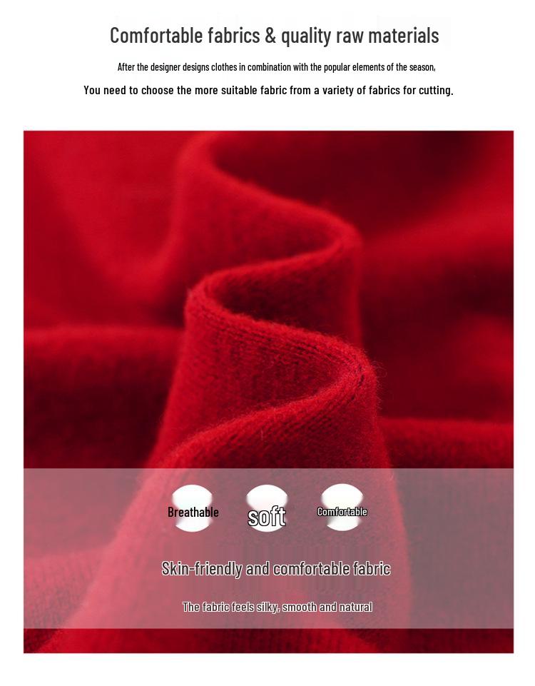 Stylish Qipao Collar 100% Wool Sweater for Middle-Aged & Elderly Women - Warm Winter Knitwear