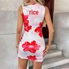 Sexy Asymmetrical Neckline Women's Mini Dress - Socialite Style Print for Summer 2025