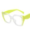 Women Optical Spectacle Frame Fashion Stitching Color Retro Cat Eye Big Size Eyeglass Frames Anti Blue Computer Glasses 56790
