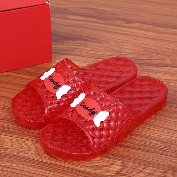 WTEMPO PVC Summer Flat Heel Breathable Cool Thick Slippers Women Large Size Casual Non Slip Wear-resistant Slippers