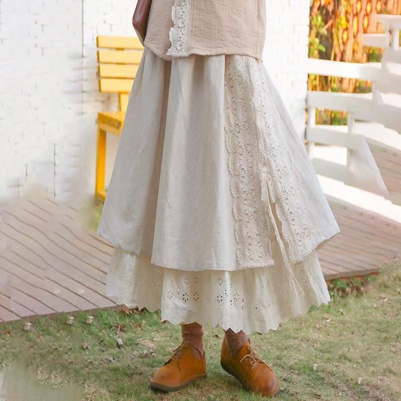 Damen Vintage Bohemia Casual Sommer Frühling Röcke