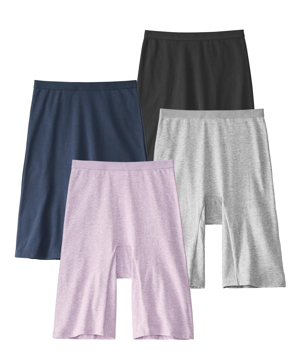 

chafing cotton blend deep length set of lavender heather gray navy 6L [Nissen] Boy-length shorts, prevention, stretch, 3/4 shorts, 4, + + + black,