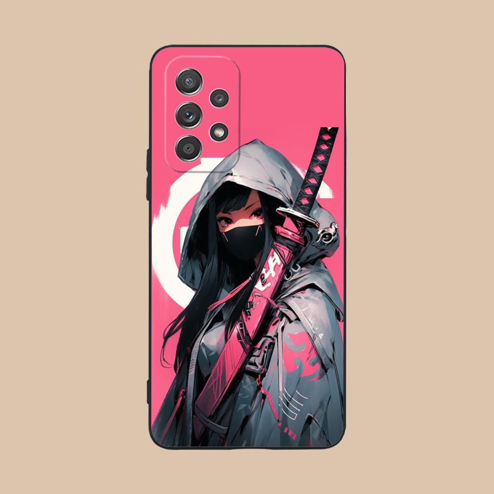 Anime Girl Mobile Phone Case for Samsung Galaxy M55 54 42 35 34 33 32 23 22 15 14 13 12 F55 5G Colorful Cover Smartphone