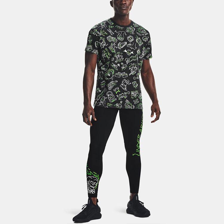 Under Armour Ua Your Face Off Print Crew Neck T-Shirt Men T-Shirts Black 1361484-001