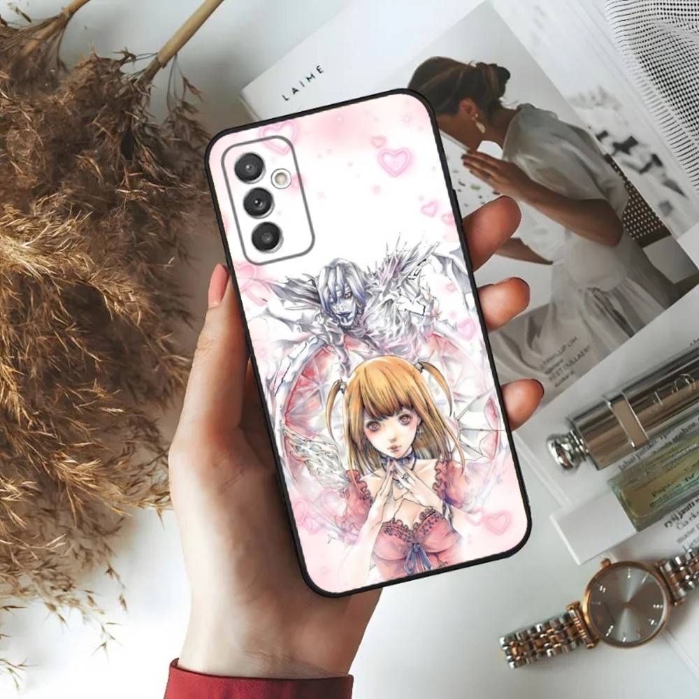 

D-Death Misa N-Note Phone Case For Samsung S24,23,22,30,21,10,9,Ultra,Plus,Lite,FE,5G Black Soft Case Samsung S22ULTRA5G
