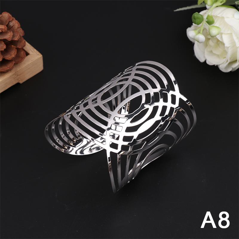 Chunky Wide Metal Bracelets For Women Open Cuff Exaggerated Cuff Bangles Trend Charm Arm Jewelry  Gifts