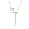 Ladies Fashion Crystal Love Heart Pendant Necklace Jewelry