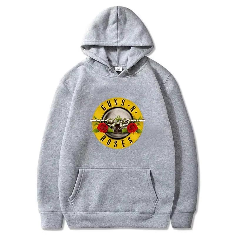 Men Guns N Roses Printed Hoodies Cotton Hard Rock Band Men And Women Pullover Hip Hop Music Clothing hoodies
