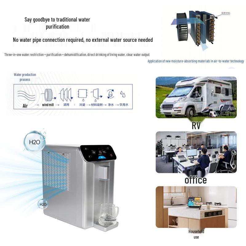 10L Solar-Powered Air Water Generator with UV Sterilization