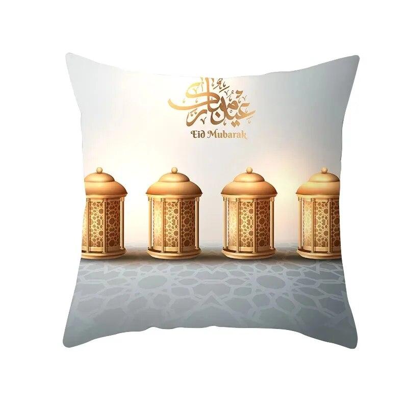 EID Mubarak Decorative Cushion Cover Ramadan Decoration Home Islamic Muslim Ramadan Kareem EID Al Adha Gift Sofa Pillow Cover