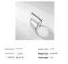 Irregular Polished S925 Sterling Silver Thumb & Index Ring for Women