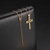 Vintage Pendant Necklace Stainless Steel Choker Christian Jesus Cross Necklace Jewelry Accessories