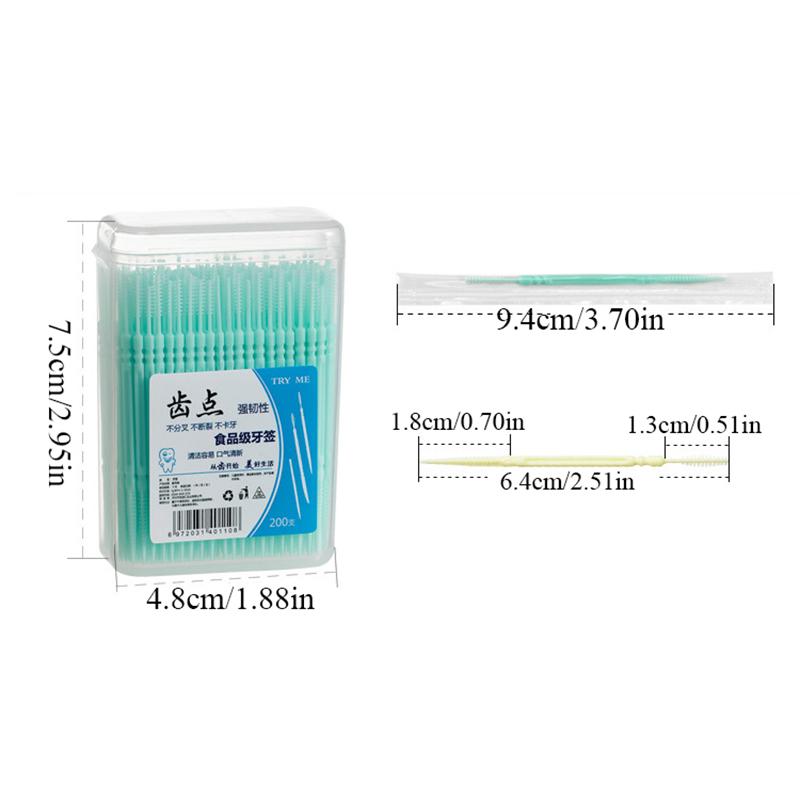 200Pcs/box Dental Floss Water Pick Dental Dentistry Beauty Health Dental Products Tooth Pick Interdental Brushes Dental Supplies