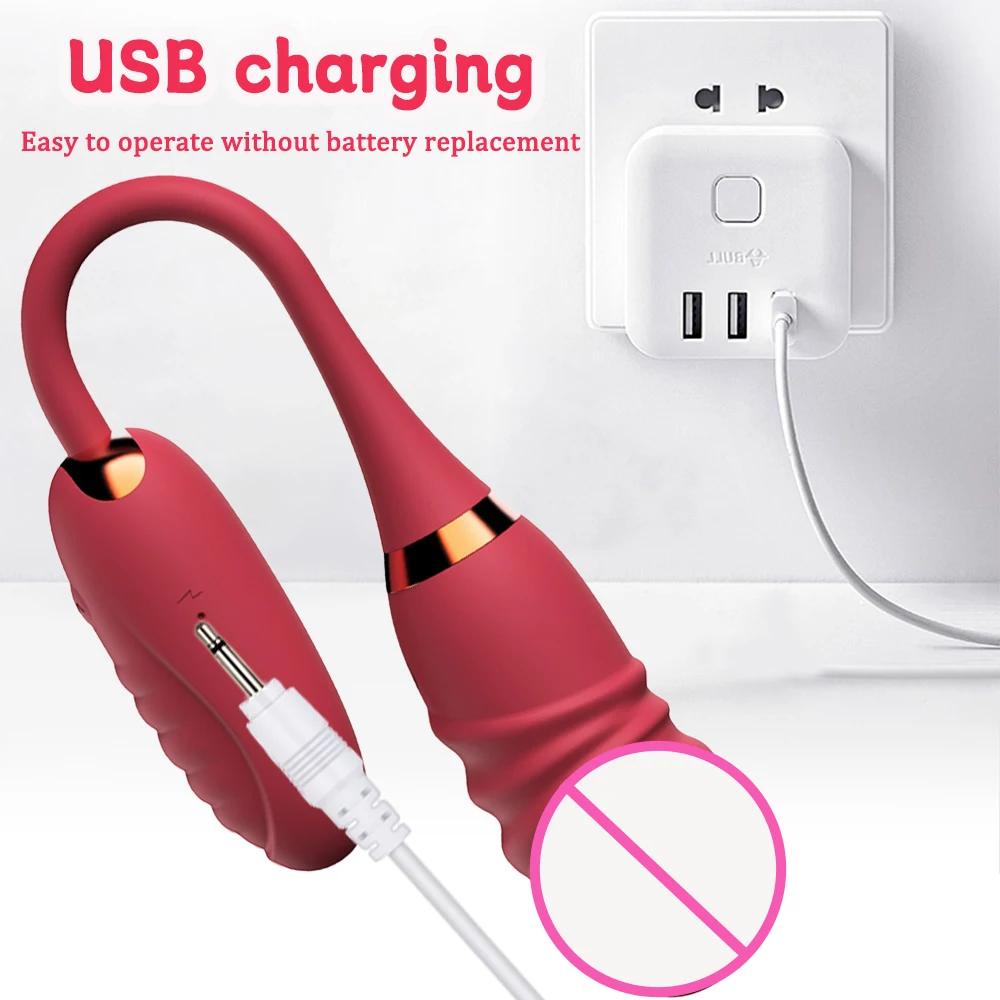 G Spot Vibrator for Women Wireless Bluetooth APP Telescopic Dildo Clitoris Stimulator Vagina Massager Love Egg Panties Sex Toys