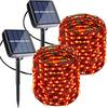 Joomer Solar Fairy Lights, 2-Pack Total 80FT 240LED Lights, Warm White | Copper Wire, Solar String Light Waterproof 8 Lighting Modes for Patio Fence